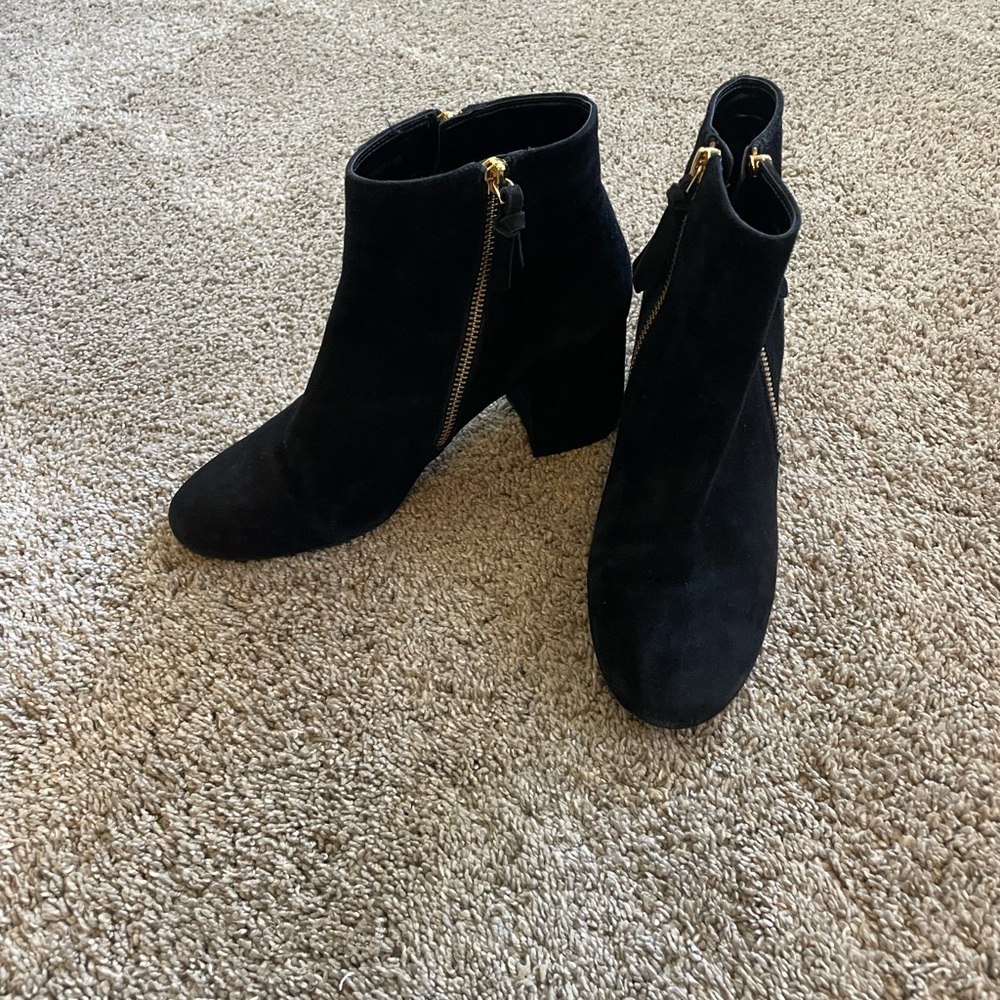 Cole Haan Black Suede Ankle Booties